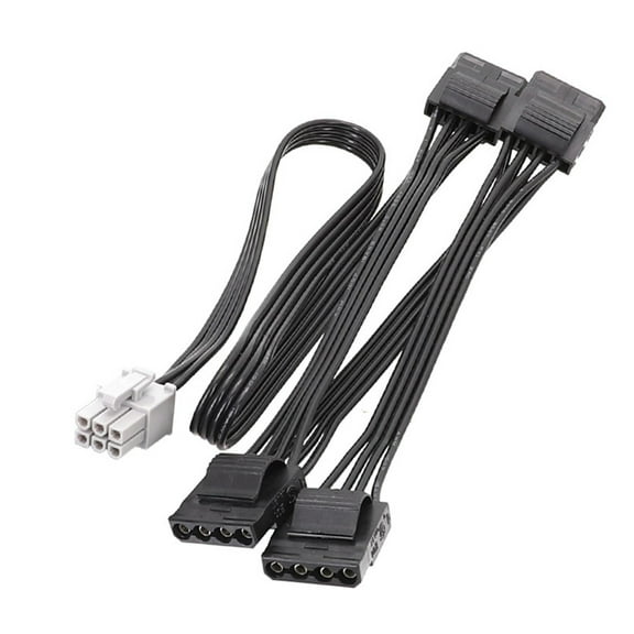 6Pin Series Modular Cable to Molex 4PIN D Type X4 X3 Power Supply For LEADEX