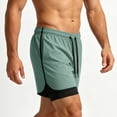 thumbnail image 5 of RFQWOVSR Mens Shorts 2 In 1 Running Athletic Shorts Loose Fit 5 Inch Breathable Outdoor Casual Summer Shorts L, 5 of 6