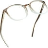 LifeArt Blue Light Blocking Glasses, Anti Eyestrain, Computer Reading Glasses, Gaming Glasses, TV Glasses for Women Men, Anti Glare (Clear Brown, +0.25 Magnification)
