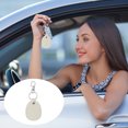 thumbnail image 6 of Uxcell Leather Key Fob, 4 Pack Genuine Leather Air Tag Holder Portable Key Fob Keychain, White, 6 of 6