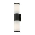 thumbnail image 3 of Livex Lighting Norfolk 2-Light Metal Outdoor Wall Lantern in Textured Black, 3 of 10