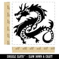 thumbnail image 2 of Asian Long Dragon Chinese Mythological Creature Self-Inking Rubber Stamp Ink Stamper - Blue Ink - Large 1-1/2 Inch, 2 of 7