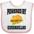 thumbnail image 3 of Inktastic Powered by Quesadillas Boys or Girls Baby Bib, 3 of 4