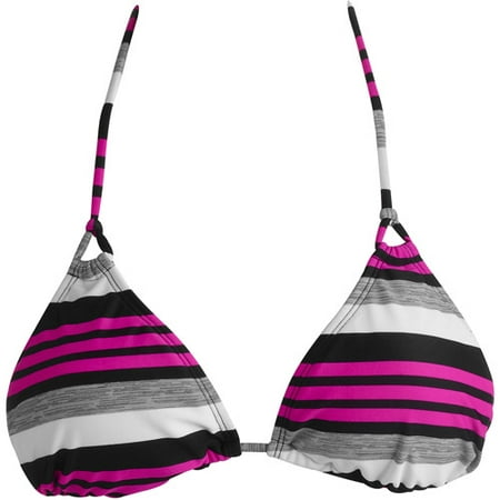 OP Juniors Break Water Stripe Loop Triangle Bikini Top
