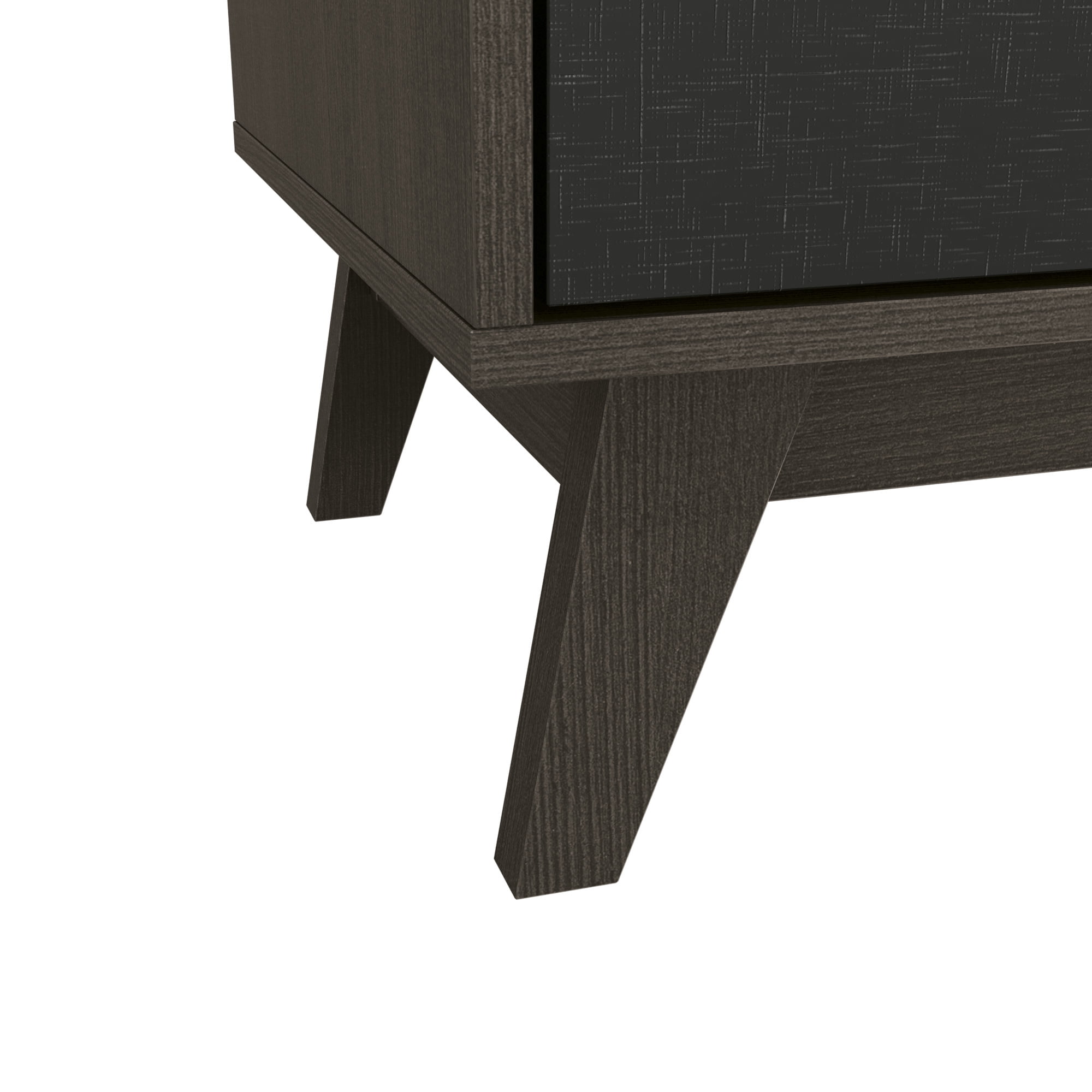 Kappesberg Venice Metro Brown/Black 59"W Sideboard with 3 Doors and Shelves