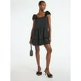 thumbnail image 2 of Scoop Women's Satin Bow Mini Dress, Sizes XS-XXL, 2 of 5