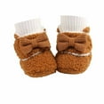 thumbnail image 4 of Fozruso Cute Baby Booties With Bow Soft Warm Sneakers For For Autumn And Winter Walking Cozy And Comfortable Footwear For Toddlers,Sizes 5(6-12 Months), 4 of 5