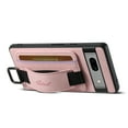 thumbnail image 2 of for Google Pixel 7 PU Leather Card Slots Back Case, Classic Wristband Kickstand Finger Ring Shockproof Protective TPU Frame Phone Case for Google Pixel 7 Women Men Boys Girls, Pink, 2 of 6
