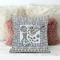 thumbnail image 2 of Amrita Sen Designs  20 x 20 in. Love Your Vase Peacock Suede Blown & Closed Pillow - Beige, Grey & Dark Blue, 2 of 3