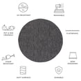 thumbnail image 6 of Safavieh Courtyard Mitre Geometric Indoor/Outdoor Area Rug, Black/Gray, 6'7" x 6'7" Round, 6 of 10