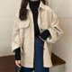 thumbnail image 3 of Chaquetas de pana para mujer, ropa de moda coreana, cárdigans holgados de gran tamaño, de color liso, abrigos de manga larga con un solo pecho, blusas para mujer, 3 of 5