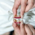 thumbnail image 5 of Rosec Jewels Lab Grown Ruby Eternity Band for Women - Wedding Anniversary Ring - AAAA Quality Certified - with Jewelry Box, 18K Yellow Gold, US 5.00, 5 of 9