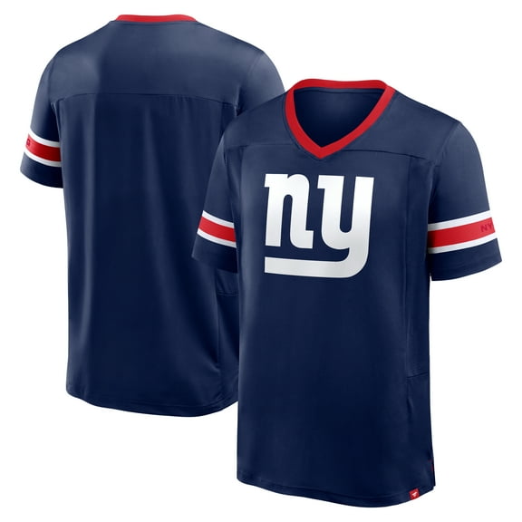 Men's Fanatics Navy New York Giants Hometown Premium Hashmark V-Neck T-Shirt