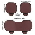 thumbnail image 3 of Car Seat Cushion Set of 3 for Front and Back Seat, Soft Ice Silk Breathable Auto Seat Cover, Comfort Non-Slip Rubber Bottom, Car Seat Protector Pad Universal for Office Chair, Home, 3 of 3