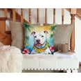 thumbnail image 3 of Pit Bull Terrier Luau Throw Pillow 14 in x 14 in, 3 of 5