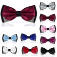 thumbnail image 2 of New Boutique Wedding Married Groom Men Neck Wear Butterfly Knot Bow Tie Male Formal Party Black White Blue Red|Men's Ties, 2 of 5
