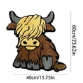 thumbnail image 3 of Taicans Highland Cow Rug Animal Rug Bathroom Mat 15.7x23.6in Polyester Multicolor Non-slip for Bedroom Bathroom Living Room Home Decor Cute Absorbent Durable, 3 of 6