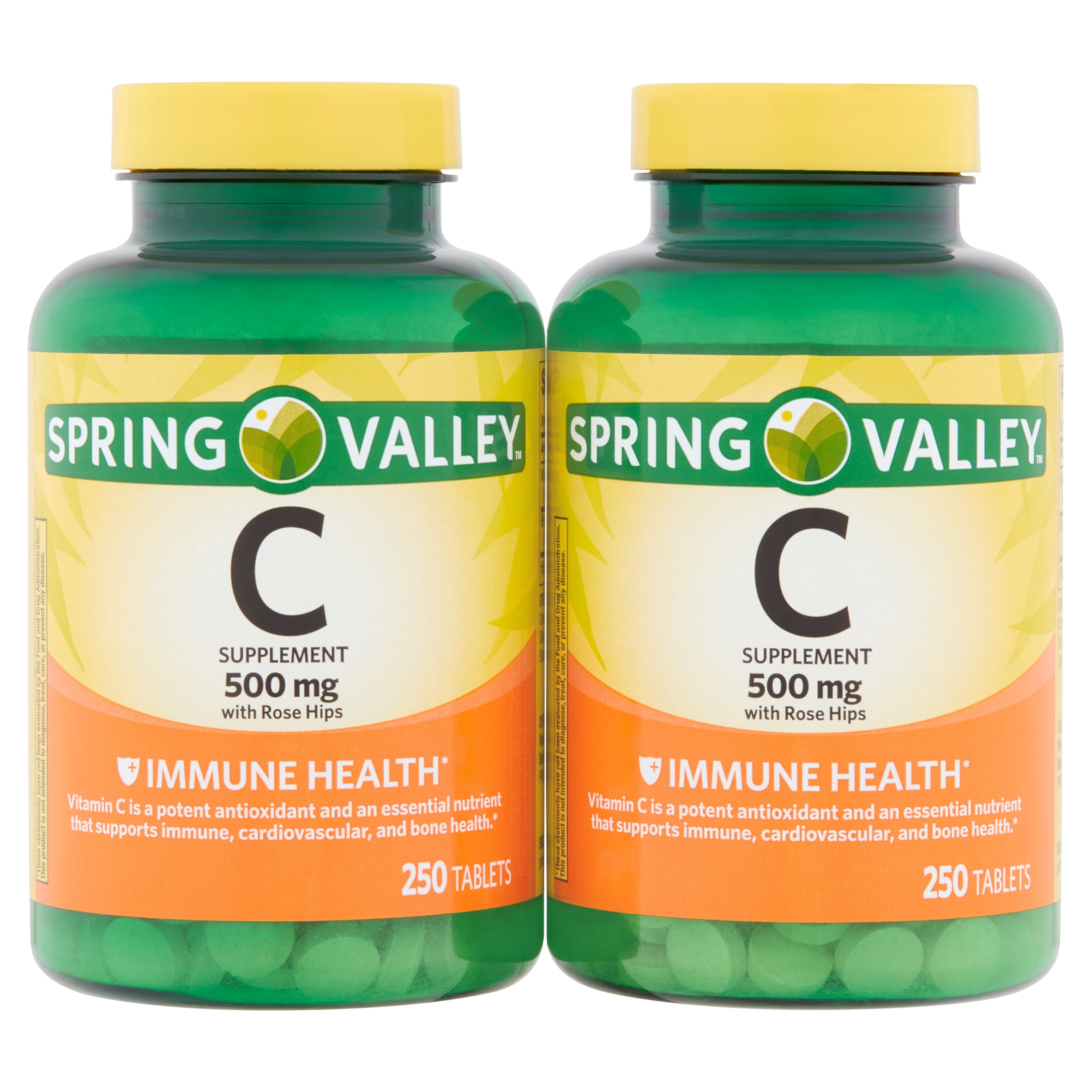 Spring Valley Vitamin C Tablets 500mg 250ct 2pk Walmartcom