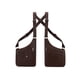 thumbnail image 2 of Bolso de hombro con doble axila, práctico y elegante, de piel sintética con bolsillo para senderismo. Marrón oscuro, 2 of 7