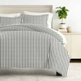 thumbnail image 6 of Duvet Cover Set - Ultra Soft & Breathable - Gray Rugged Striped for King Size Bedding by Comfort Canopy, 6 of 13