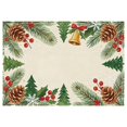 thumbnail image 2 of Christmas Placemats, Linen Holiday Table Mats, Festive Christmas Style, Heat Resistant Dining Place Mats, Washable Cloth Placemats for Kitchen Table, Home and Kitchen, 40x30cm, 2 of 7