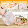 thumbnail image 4 of 3 Pcs 304 Stainless Steel Food Container 3 Compartments Reusable with Lid for School Office, 4 of 13