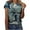 Dark Blue, variant on Women's Tops Fashion Casual Loose Blouse Stone Gradient Printing Round Neck T-Shirt Blouse Print Tee