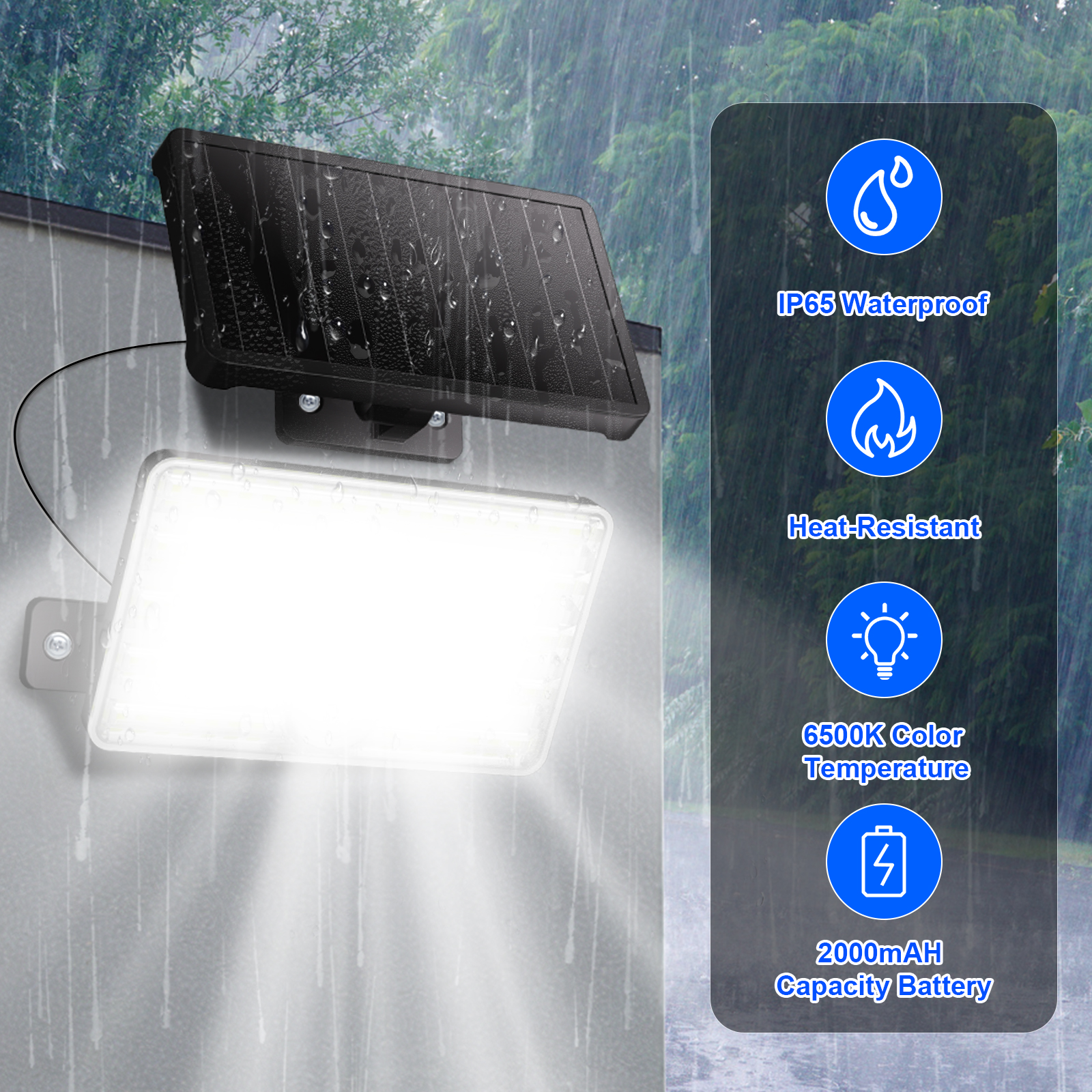 SZRSTH 2 Pack Solar Motion Sensor Security Lights, 1200LM photo 6