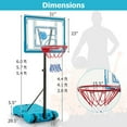 thumbnail image 3 of Costway Pool Basketball Hoop 3.8-4.4 FT Adjustable Poolside BasketballGoal System, 3 of 10
