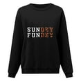 thumbnail image 4 of Wyzesi Chandails Verts Sans Manches Chandail pour Femmes Chandail « Sundey Fundey » pour Femmes Coton Ouaté Saison de Football Coton Ouaté « Sunday » Chandail à Col Rond Chandail à Enfiler d'Automne pour Femmes Coton, 4 of 4