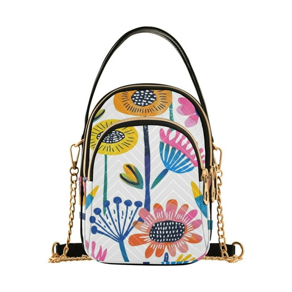 joogoo Women Flower Chain Crossbody Bags Shoulder Handbag Phone Purse