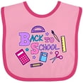 thumbnail image 3 of Inktastic Back to School with School Supplies Girls Baby Bib, 3 of 4