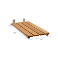 thumbnail image 2 of Hermosa 32" x 13.5" Back Wall-Mount Folding Natural Teak Wood Tub Seat with 3" Slats, 2 of 7