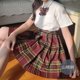 thumbnail image 1 of Falda plisada, minifaldas negras para mujer, falda micro a cuadros de verano e invierno, falda rosa blanca de cintura alta, falda gótica Kawaii Harajuku Y2k Tan Jianjun unisex, 1 of 2