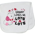 thumbnail image 2 of Inktastic Grammy Loves Me Lots and Lots Cute Elephant Baby Burp Cloth, 2 of 3