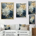 thumbnail image 4 of Designart "Elegance In White And Blue Mums" Mums Floater Framed Canvas Art Print, 4 of 5
