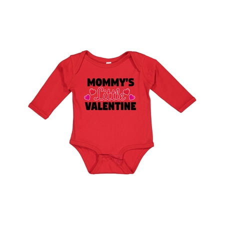 

Inktastic Mommy s Little Valentine Pink and Red Valentine s Day Boys or Girls Long Sleeve Baby Bodysuit