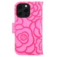 thumbnail image 3 of Decase Wallet Cover For Apple iPhone 15 6.1",Premium Flower Pattern Shockproof Flip Card Slots Holder Case With Hand Strap & Magnetic Clasp,Anti-Scratch Phone Shell,for iPhone 15 - Rose, 3 of 5