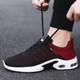 thumbnail image 4 of Men's Air Cushion Running Shoes Slip-on Breathable Knit Tennis Walking Sneakers Lightweight Athletic Sports Shoes for Daily Wear & Gym, 4 of 7
