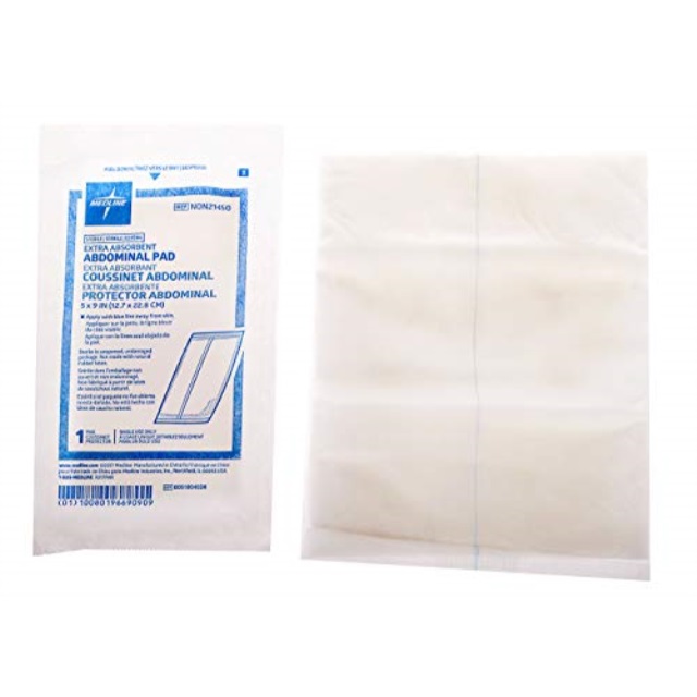 Sterile Abdominal Pad, Non21450h, 5 Inch X 9 Inch, 25 Pack Of Abd Pads ...