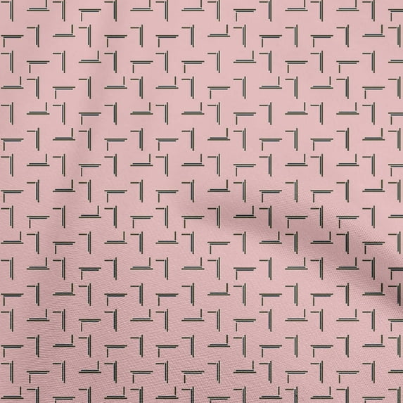 oneOone Velvet Medium Pink Fabric Abstract Irregular Lines Sewing Material Print Fabric By The Yard 58 Inch Wide