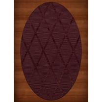 Dalyn Dover Area Rug DV11 Dv11 Burgundy Lines Diamonds 4' x 6' Oval