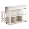 thumbnail image 3 of Modway Meadowbrook 3-Piece Kitchen Island and Stool Set in White Maple, 3 of 10