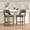 2pcs Green + Solid Wood + Chenille Fabric, variant on ChenyueFurn Set of 2 Upholstered Counter Height Bar Stools, Wooden Legs for Kitchen Island & Bar,Green