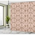 thumbnail image 4 of Ambesonne Victorian Shower Curtain, Vintage Floral Ivy Swirls, 69"Wx75"L, Peach Tan, 4 of 4