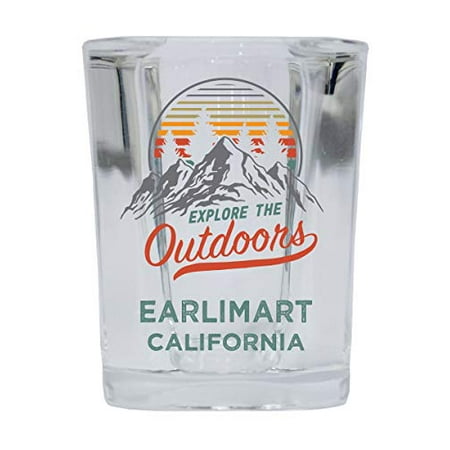 

Earlimart California Explore the Outdoors Souvenir 2 Ounce Square Base Liquor Shot Glass