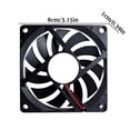 thumbnail image 3 of 12V 8010 Silent Cooling Fan, Computer Case Fan 8cm x 8cm x 1cm PC Computer Fan, for Industrial Equipment, Cooling Case, 3 of 8