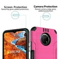 thumbnail image 6 of TJS Phone Case for Nokia G300 5G (N1374DL), Dual Layer Shockproof Brushed Armor Magnetic Metallic Phone Case Cover (Pink), 6 of 7