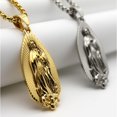 thumbnail image 2 of Collar De Halloween Virgen María Para Hombres , Cadena De color Dorado Femenina , Guadalupe , Joyería Cristiana, 2 of 3