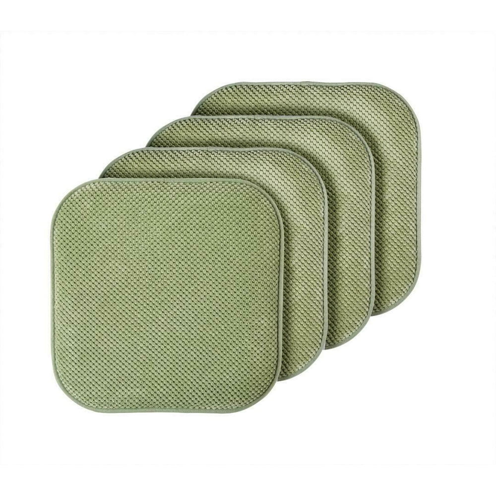 4 Pack Premium Memory Foam NonSlip Ultra Soft Chenille Surface Chair
